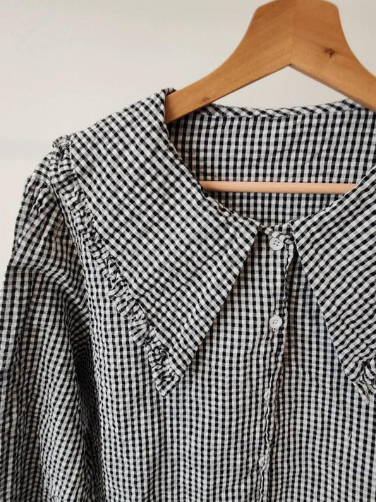 Blouse vichy noir taille S