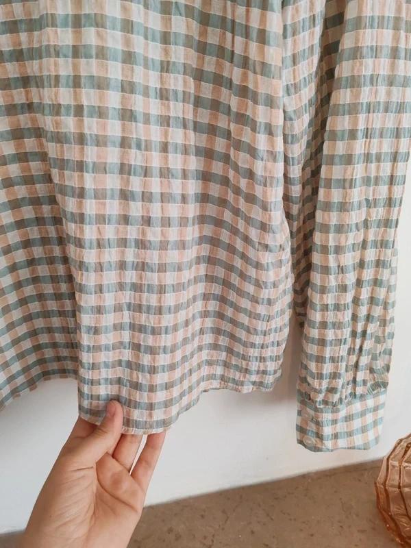 Blouse vichy col claudine taille M