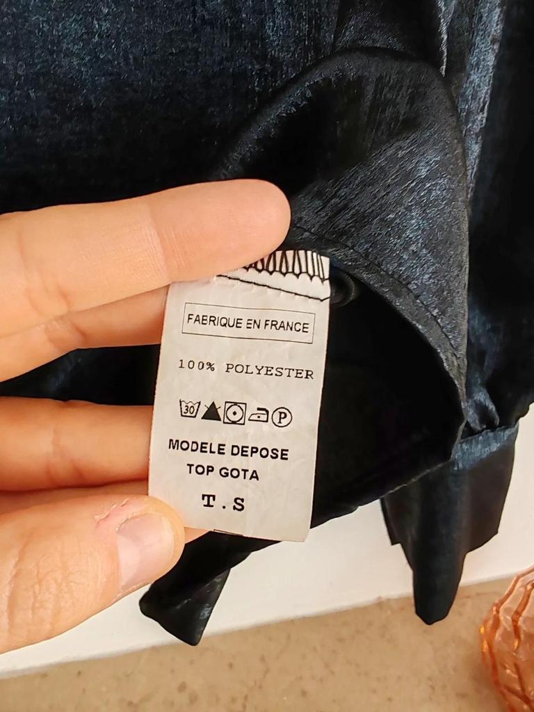 Blouse bleu irisée taille S