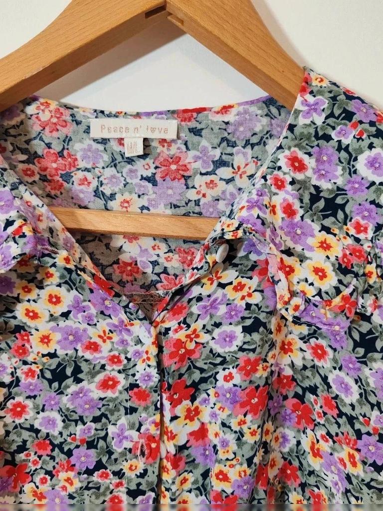 Blouse fleurie col claudine taille M/l
