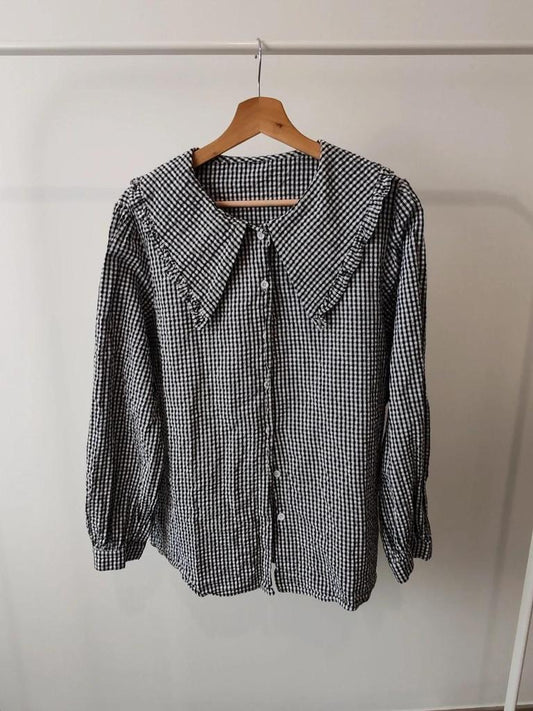 Blouse vichy noir taille S