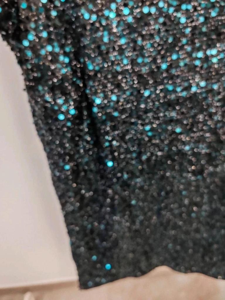 Robe droite sequins vert taille S