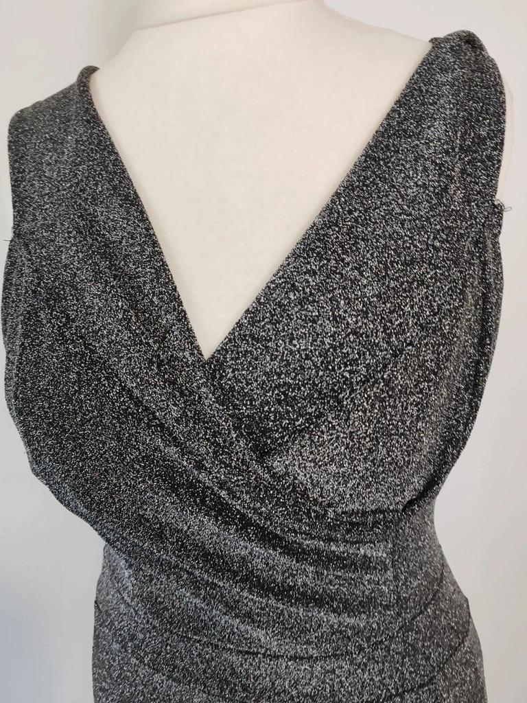 Robe longue brillante argenté taille S/m