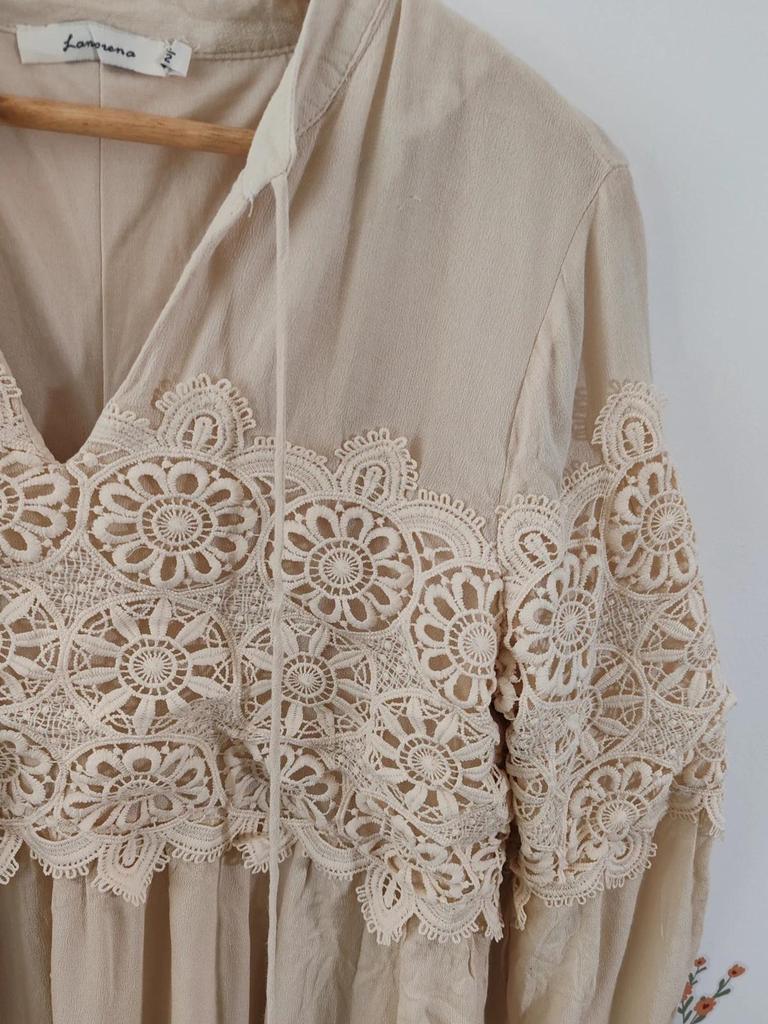 Robe courte / tunique beige taille L