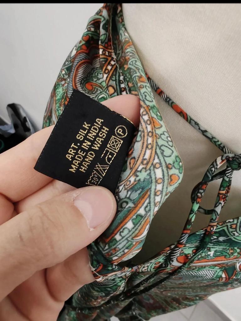 Robe bohème soie taille unique