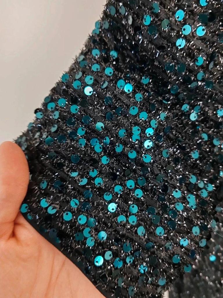 Robe droite sequins vert taille S