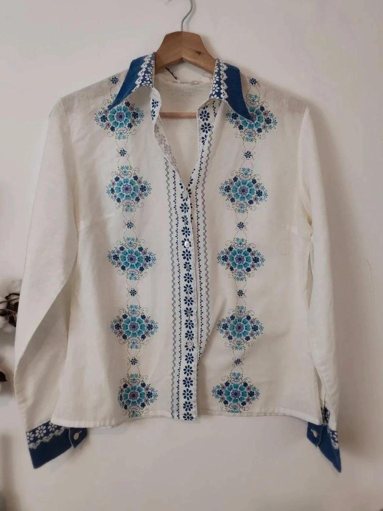 Chemisier à motif vintage taille Xs/s