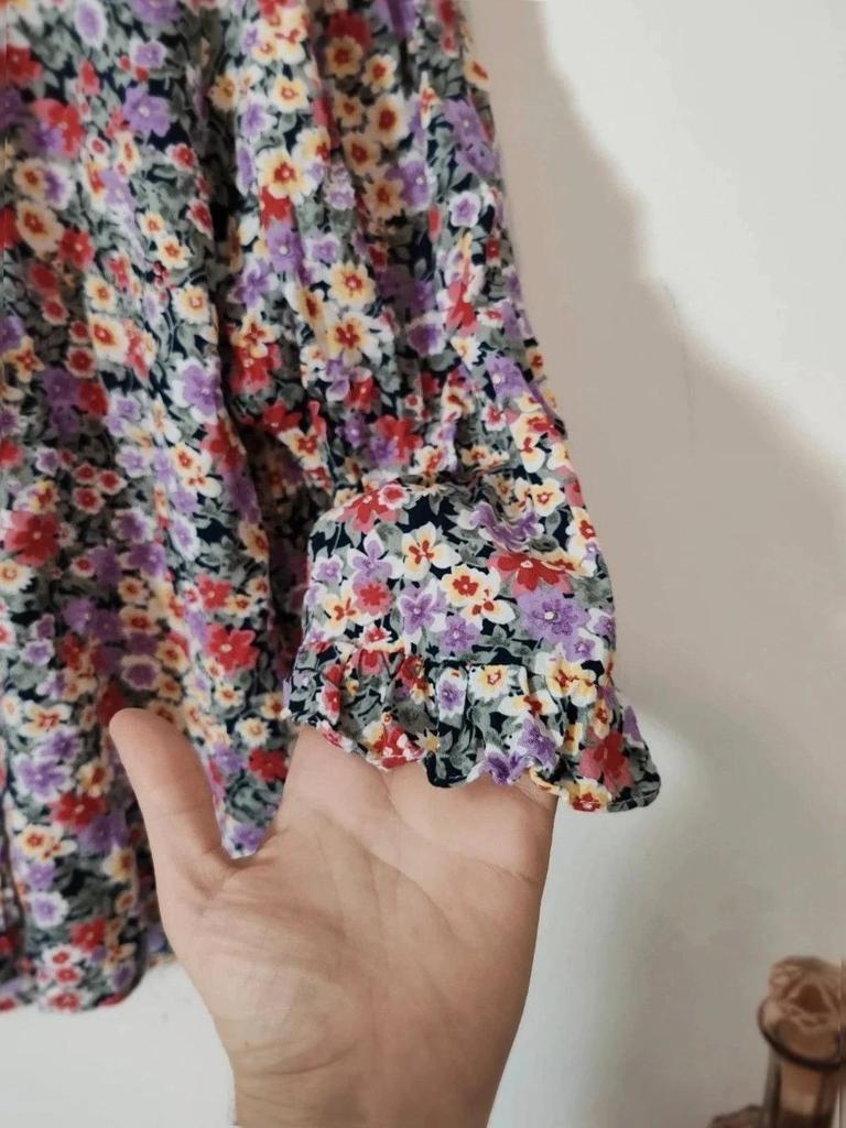 Blouse fleurie col claudine taille M/l