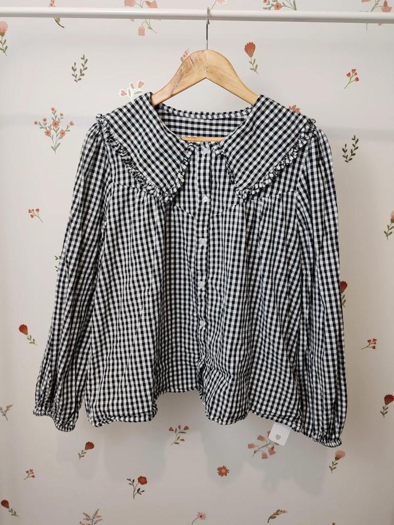 Blouse évasée vichy taille L/xl