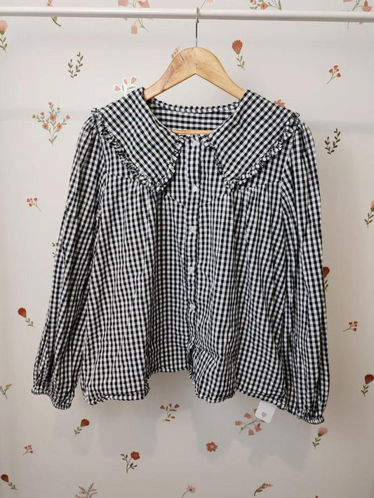 Blouse évasée vichy taille L/xl