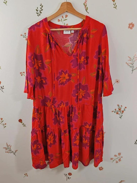Robe courte orange taille 40