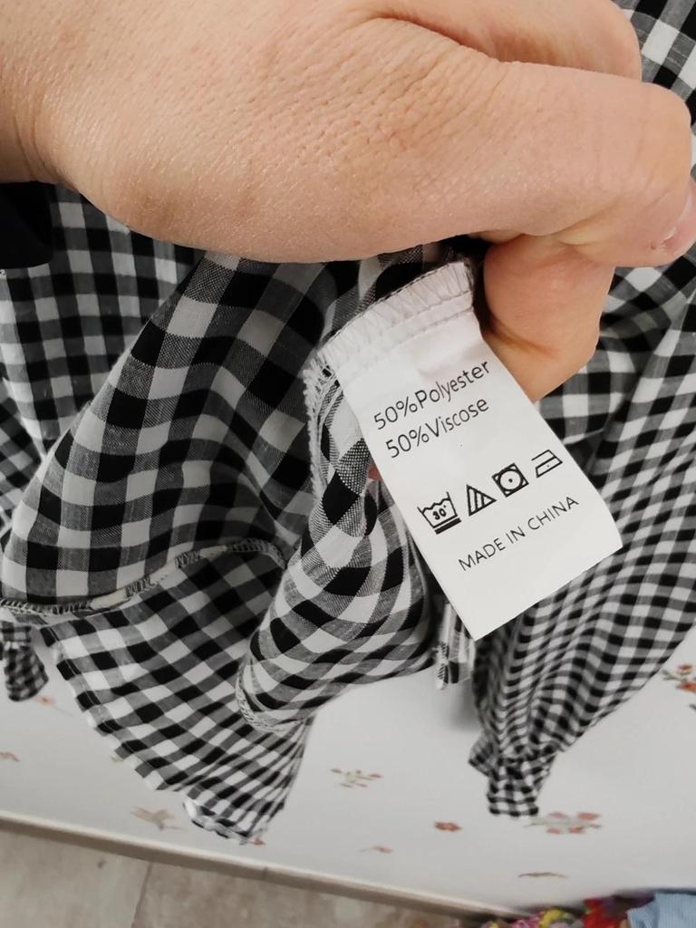 Blouse vichy col haut taille S/m