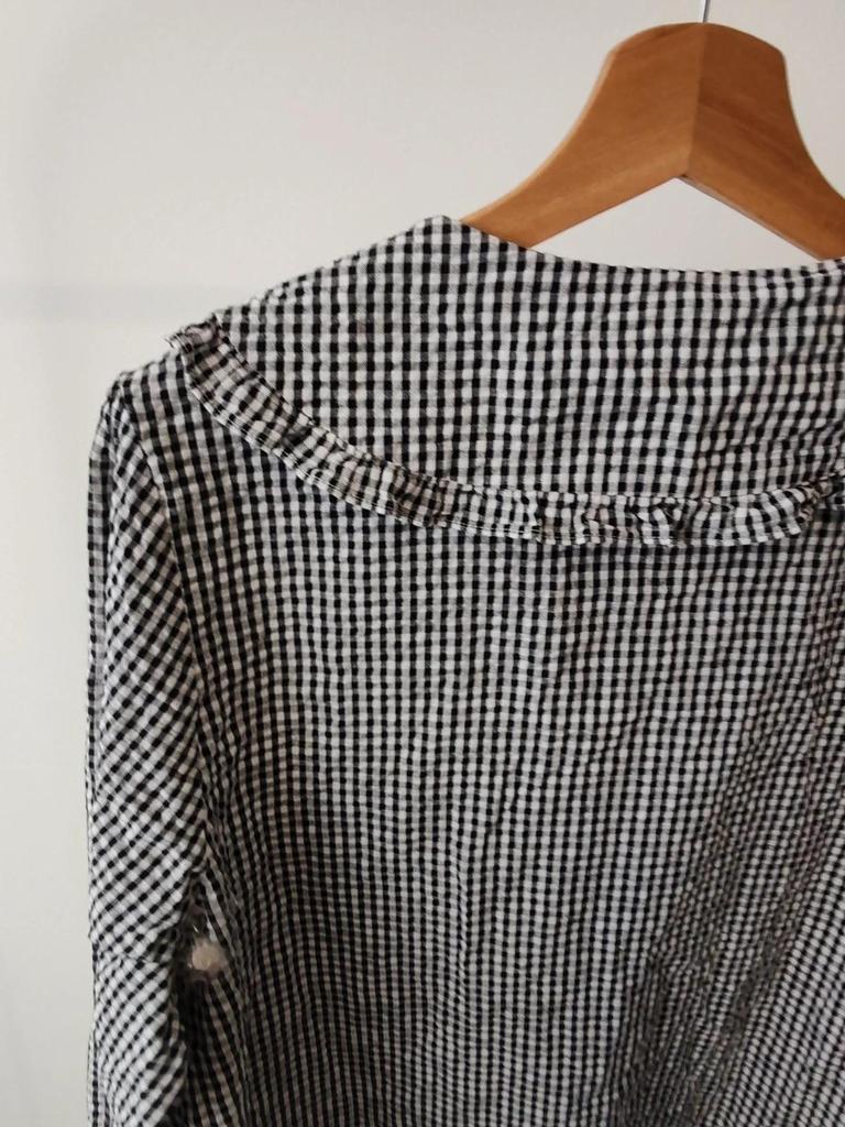 Blouse vichy noir taille S