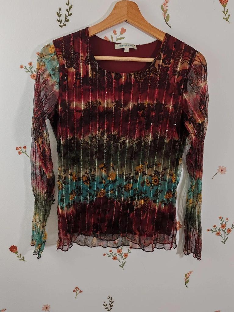 Top mesh brillant taille S/m