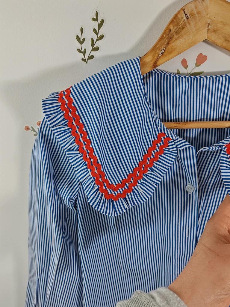Blouse gros col croquet taille L