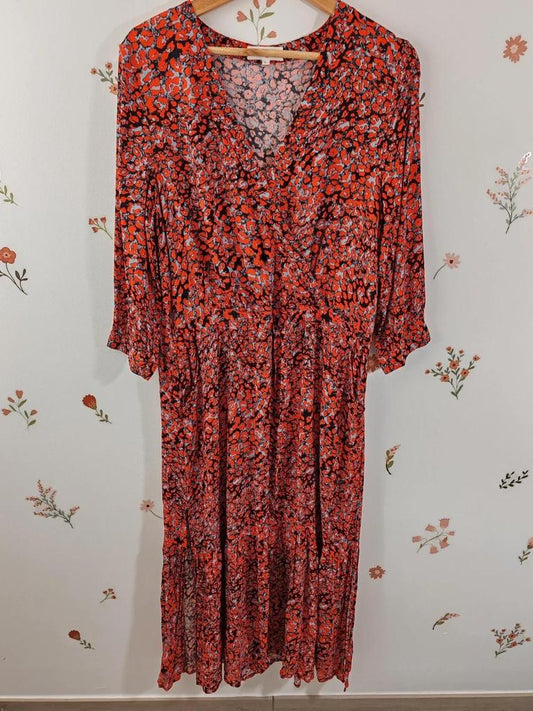 Robe longue rouge taille L