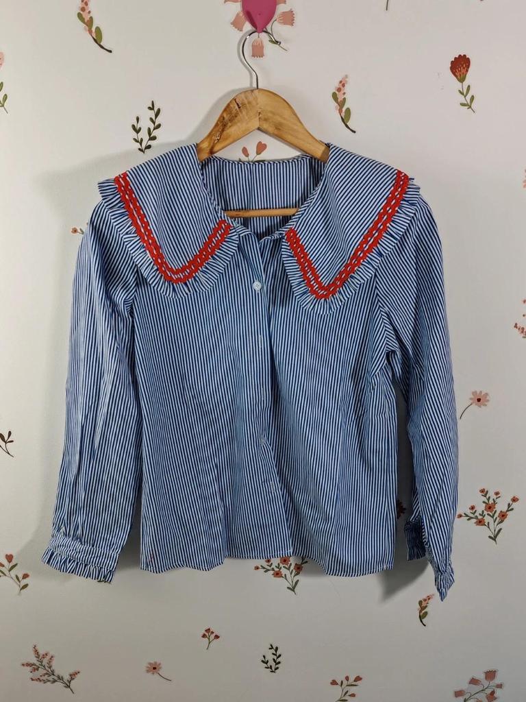 Blouse gros col croquet taille L