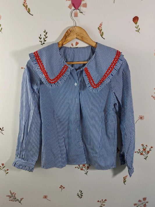 Blouse gros col croquet taille L
