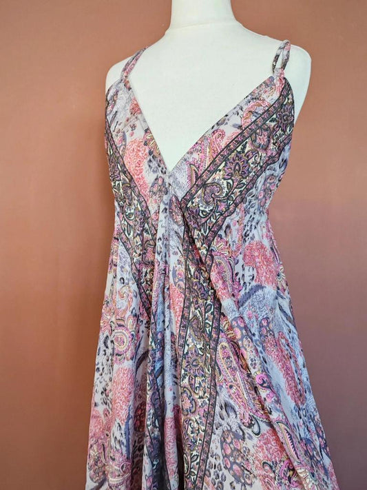 Robe longue soie bohème taille unique