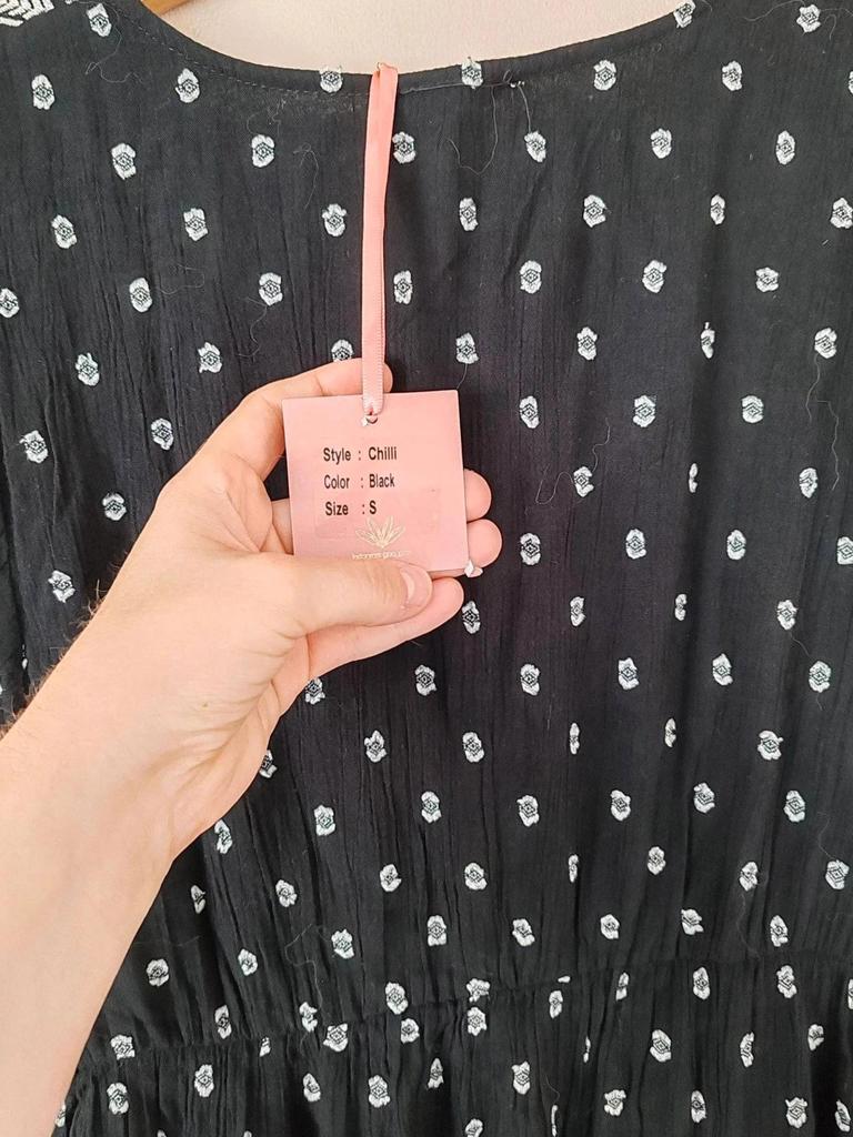 Robe longue brodée bohème taille M