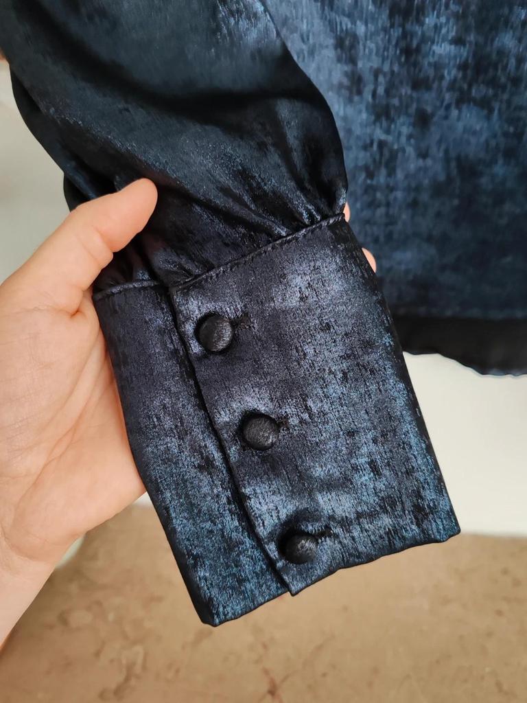 Blouse bleu irisée taille S
