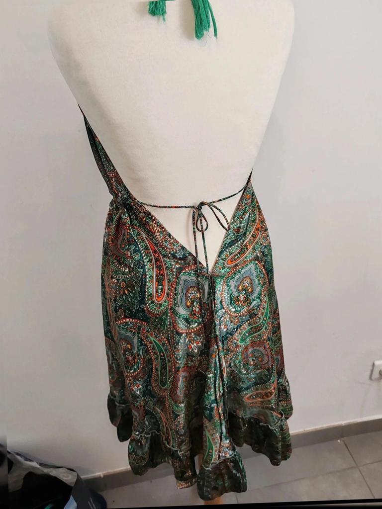 Robe bohème soie taille unique