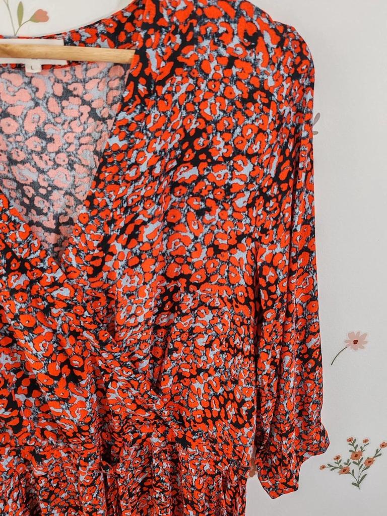 Robe longue rouge taille L