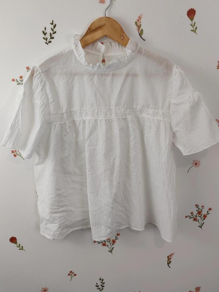 Blouse romantique blanche taille L