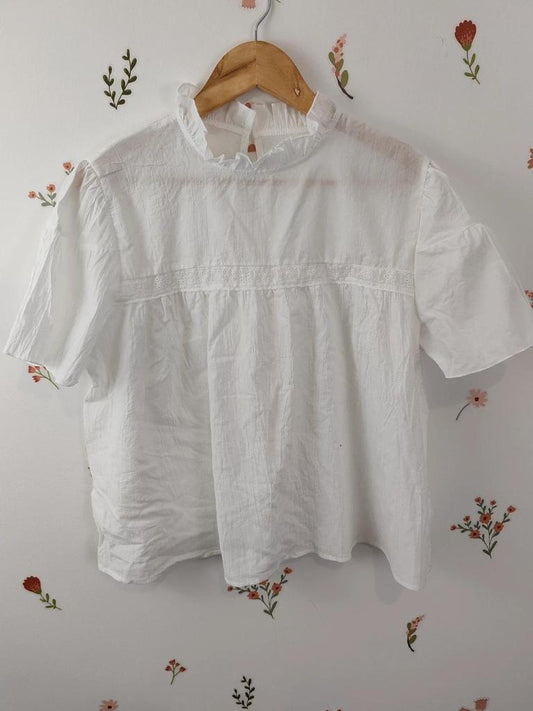 Blouse romantique blanche taille L