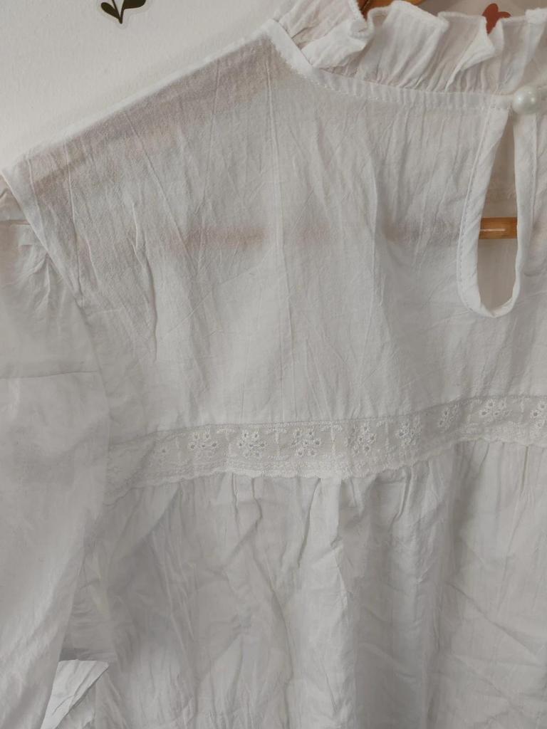 Blouse romantique blanche taille L