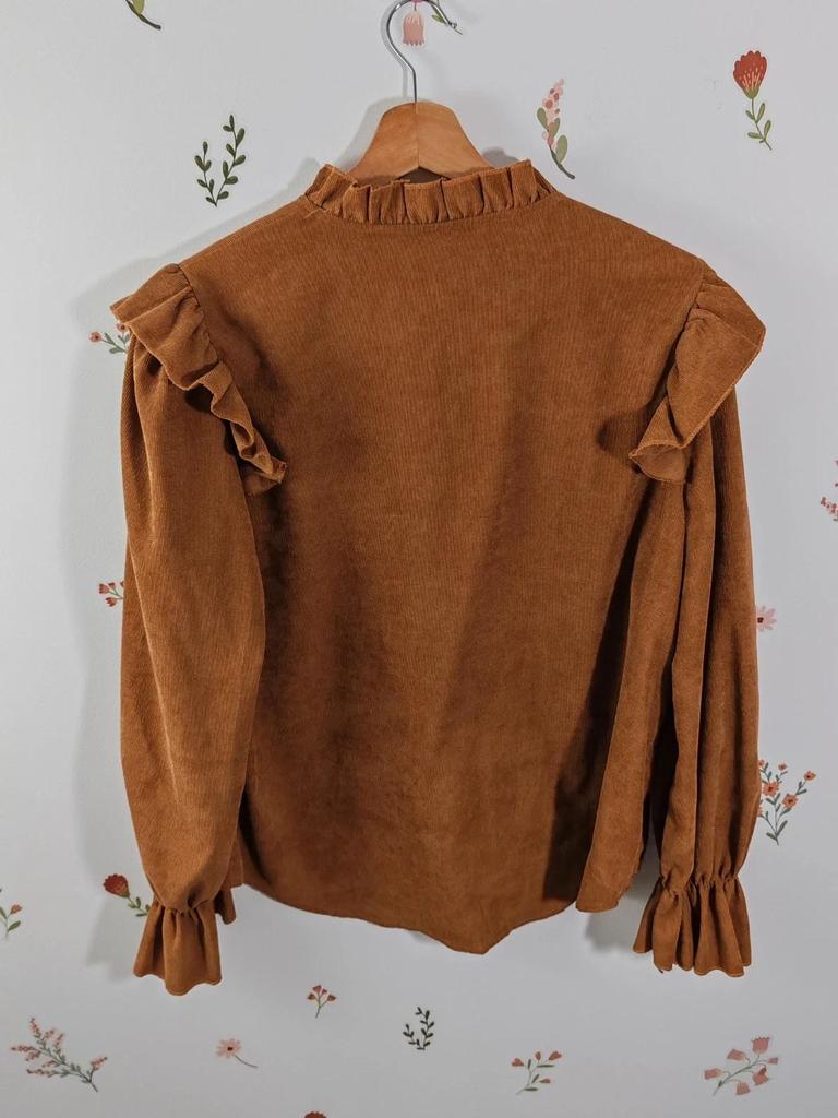 Blouse velours camel taille M/l