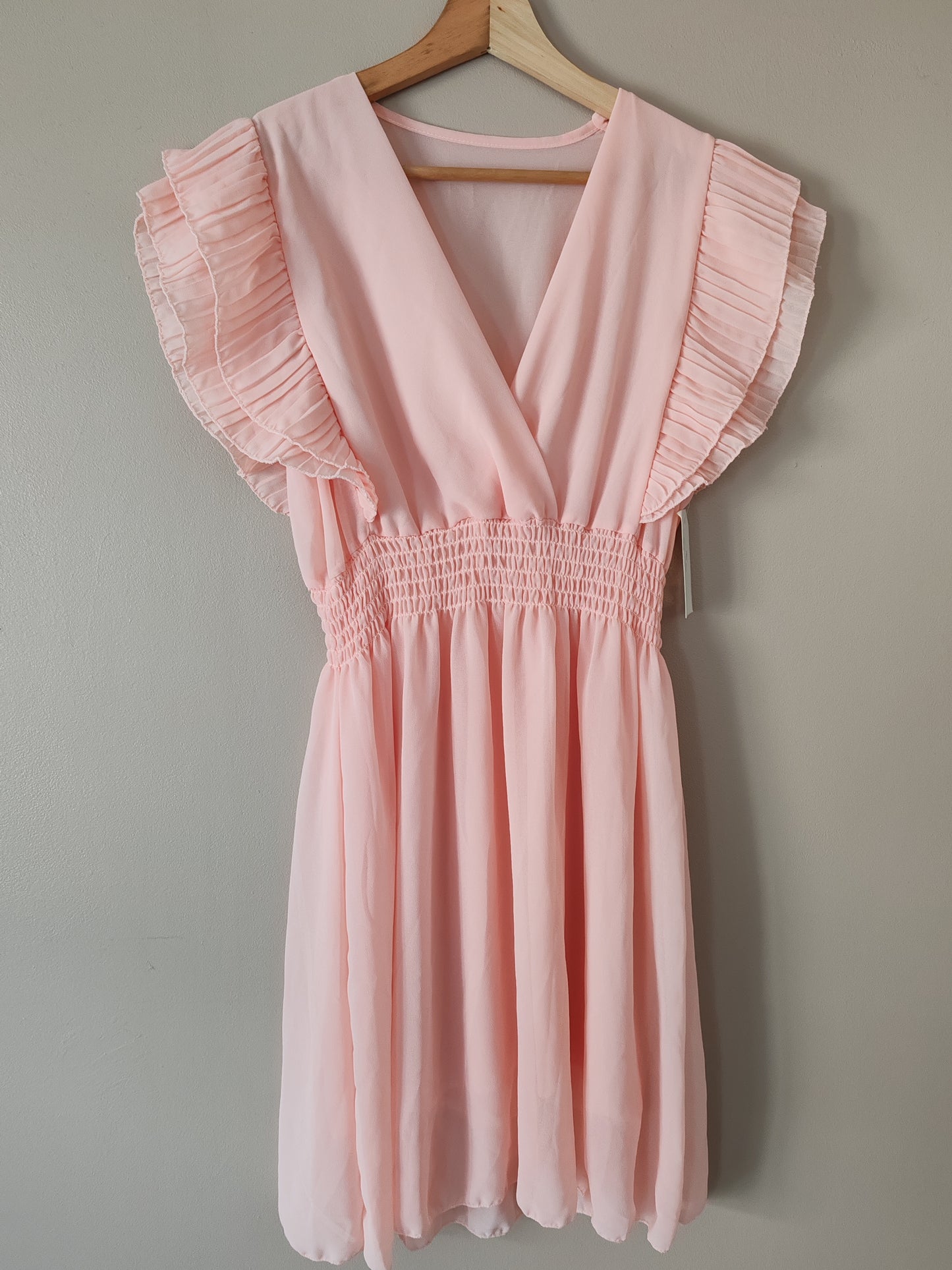 Robe plissée rose taille unique