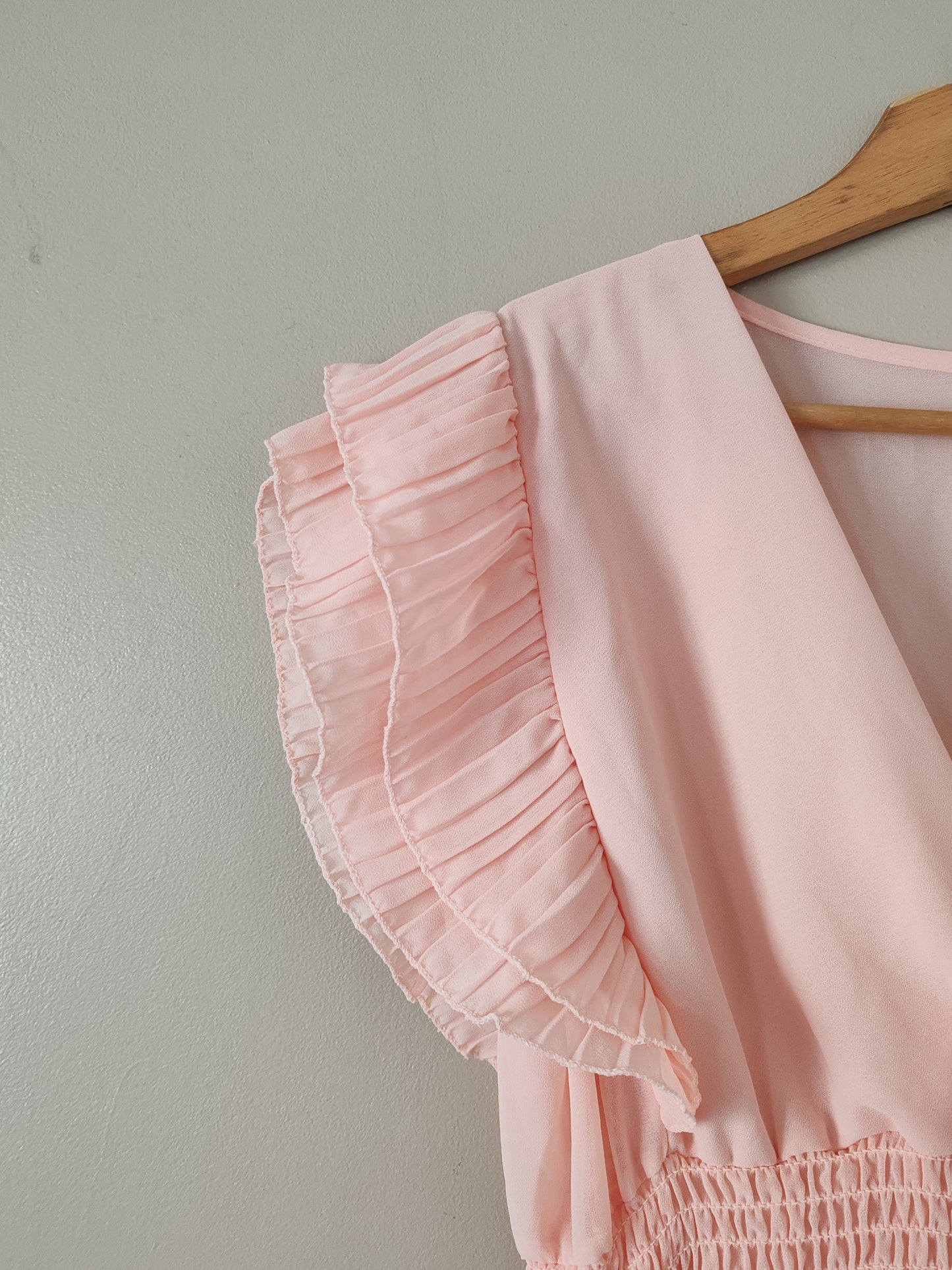 Robe plissée rose taille unique