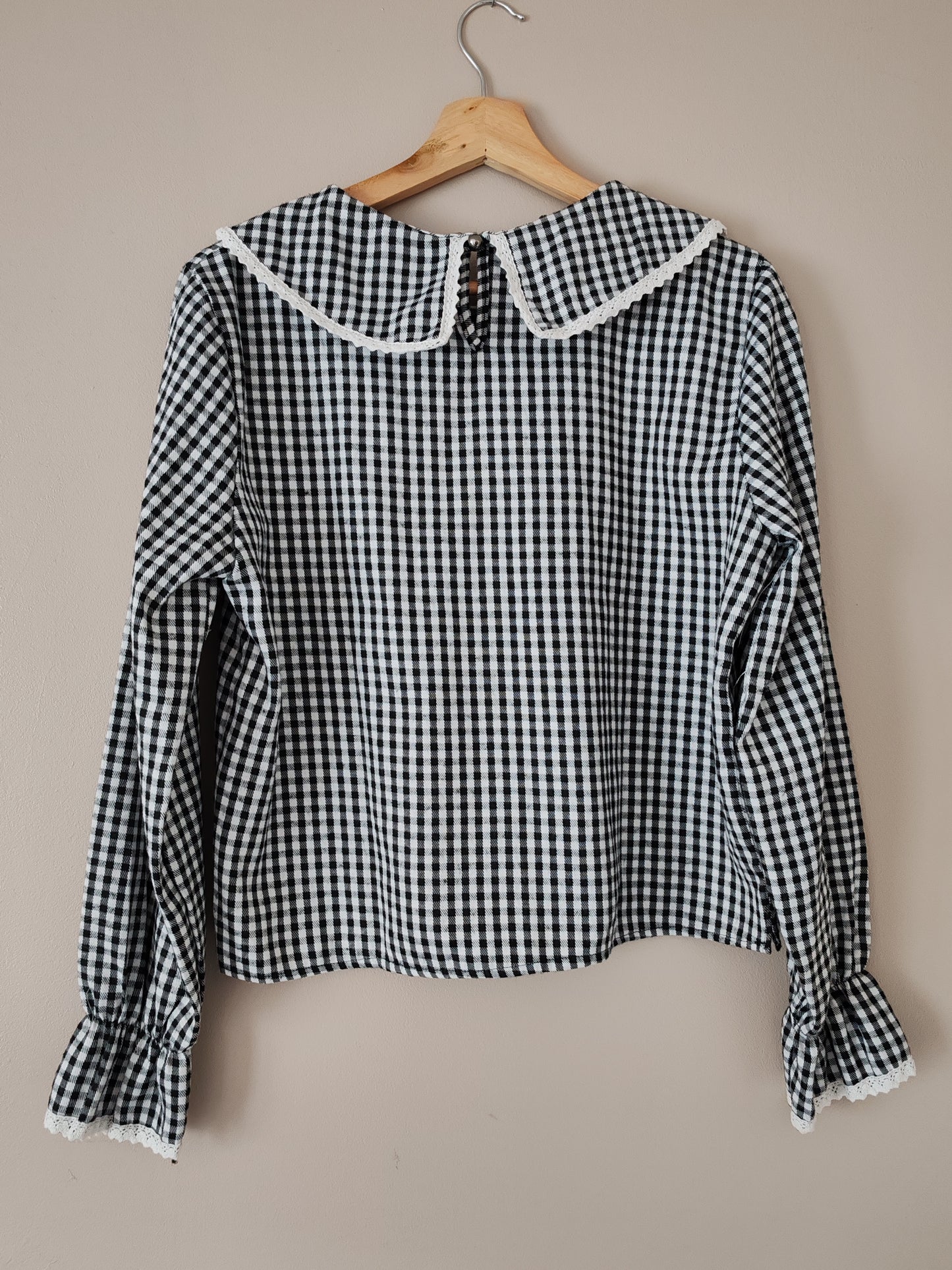 Blouse vichy col claudine taille S/M