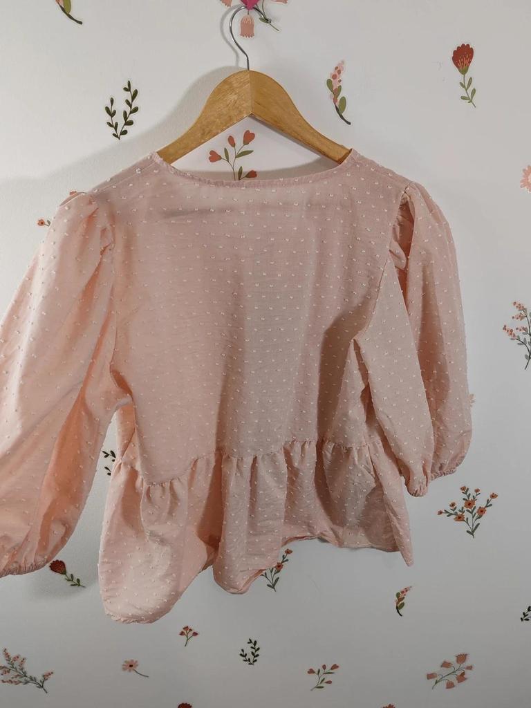 Blouse noeud rose taille M/l