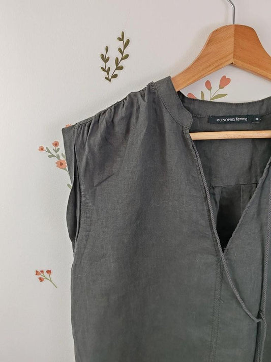 Robe droite lin Monoprix taille 38