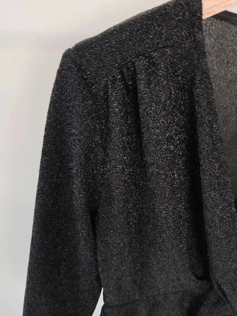Robe brillante noir taille S