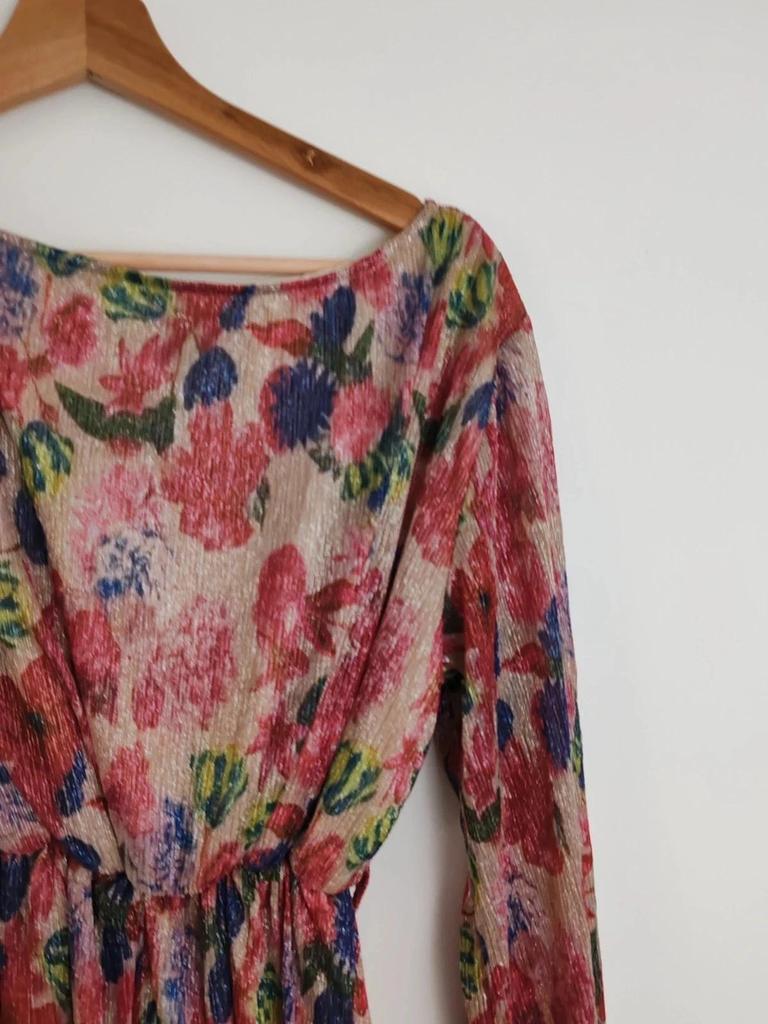 Robe brillante fleurie taille S/m