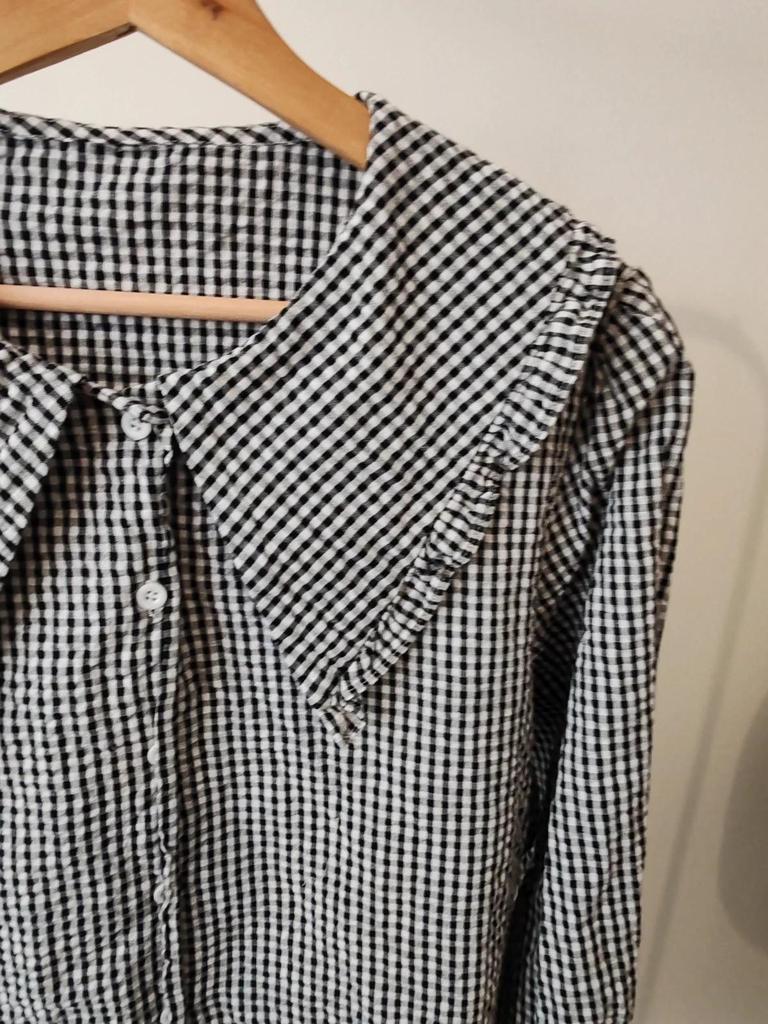 Blouse vichy noir taille S