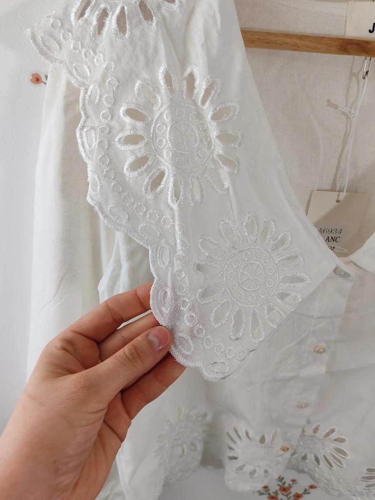 Blouse col brodé taille S/m