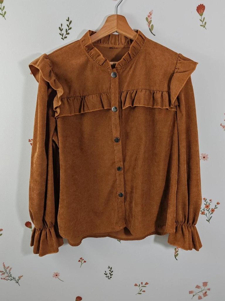 Blouse velours camel taille M/l