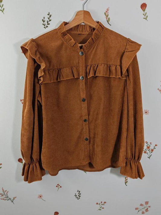 Blouse velours camel taille M/l