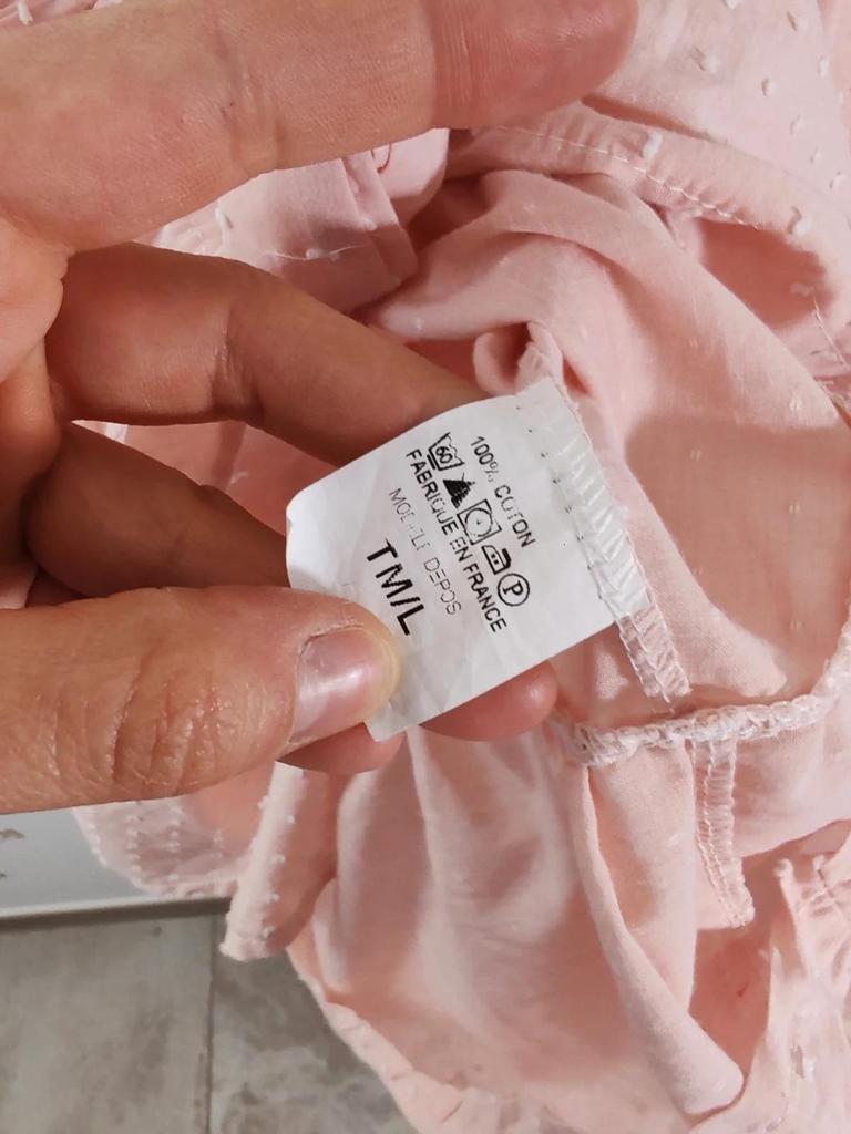 Blouse noeud rose taille M/l