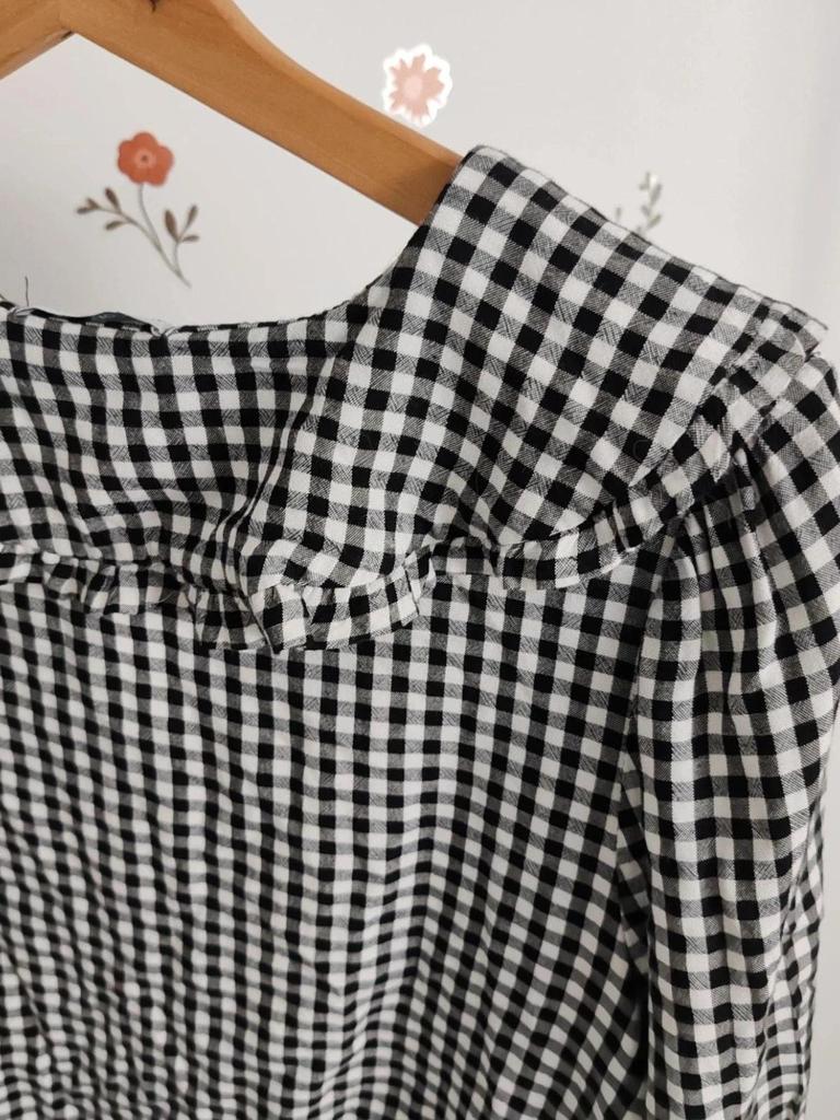 Blouse vichy noir et blanc taille S/m
