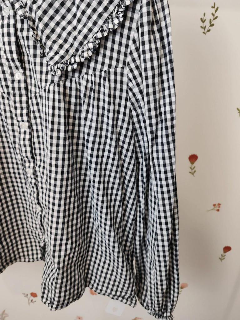 Blouse évasée vichy taille L/xl