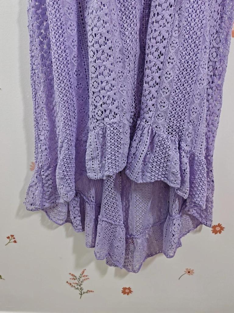 Robe dentelle mauve taille S/m