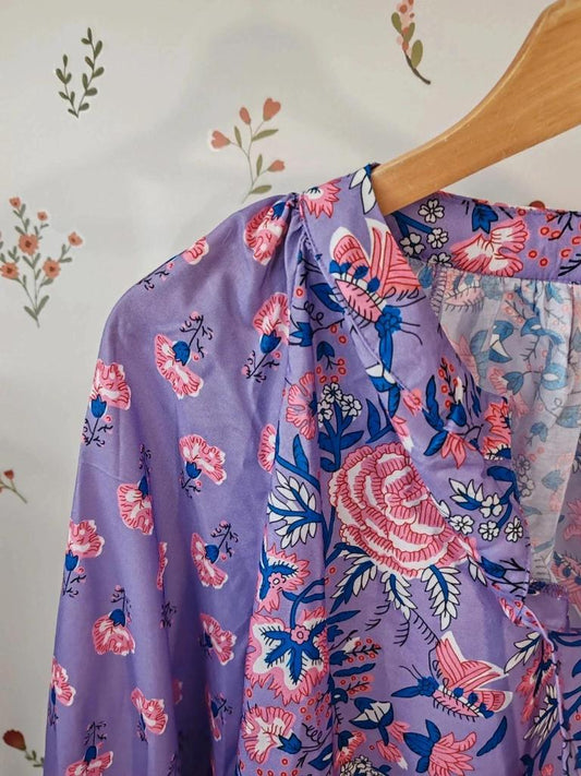 Blouse violette large taille L/xl