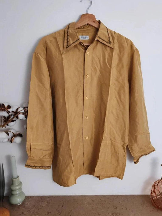 Chemise brodée vintage taille M/l