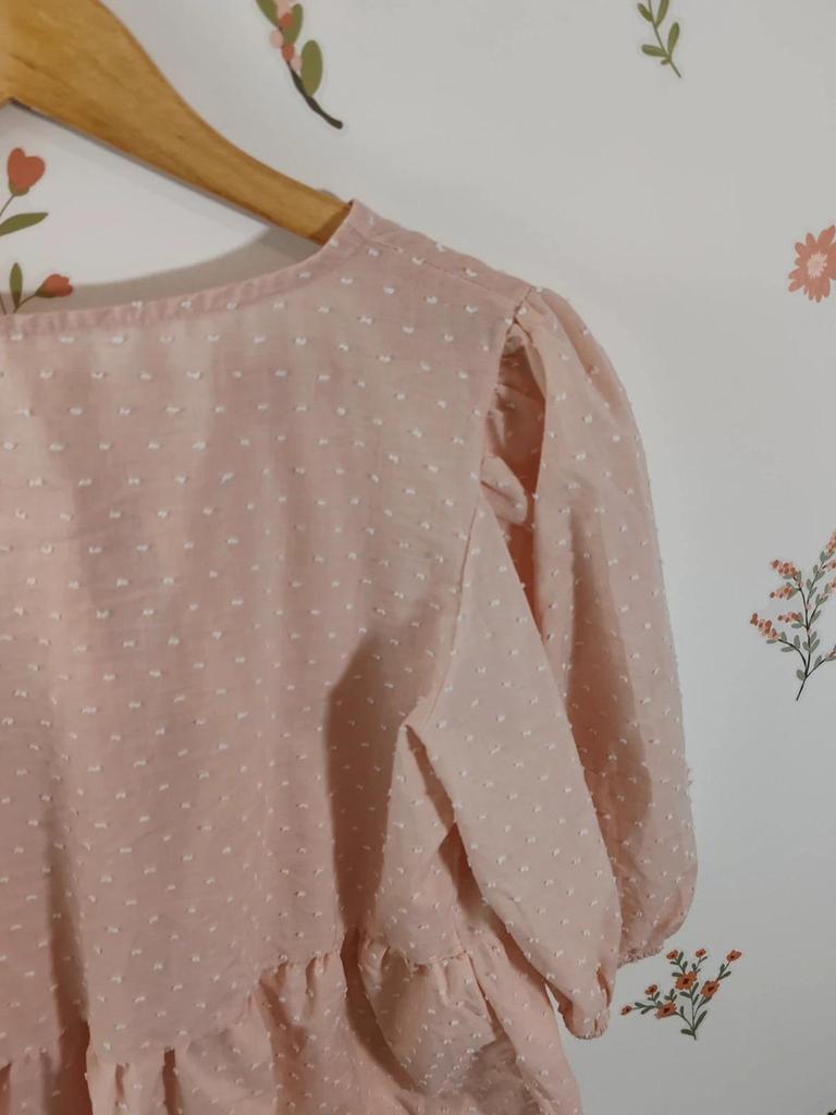 Blouse noeud rose taille M/l
