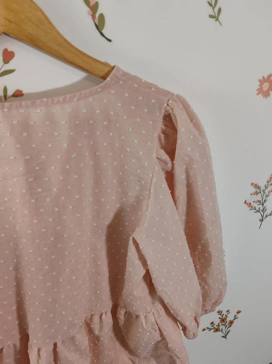 Blouse noeud rose taille M/l